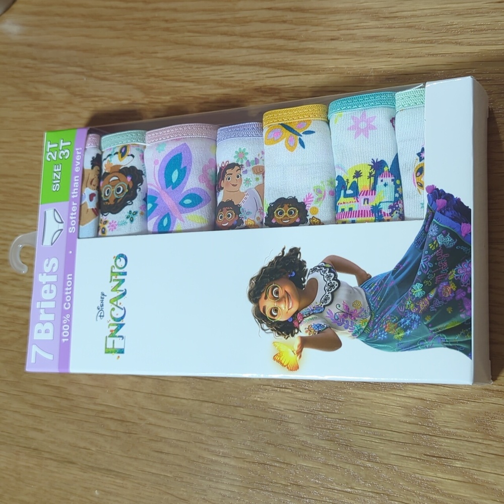 Disney Encanto Girls' Set Of 7 Cotton Briefs